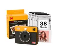 KODAK Mini Shot 3 Retro 3x3 Instant Camera, Photo Printer, 38 Sheet, Yellow | Bluetooth, iPhone & Android Smartphone Compatible, 13MP Camera, Retake Before Printing, Water, Fingerprint & Fade Resistant