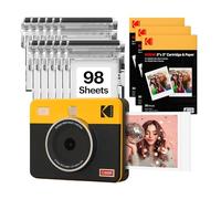 KODAK Mini Shot 3 Retro 3x3” Instant Digital Camera & Photo Printer, 98 Sheets, 2-in-1 Portable Print Camera, Bluetooth Smartphone Printer for iOS & Android, 4PASS Dye Sublimation, White
