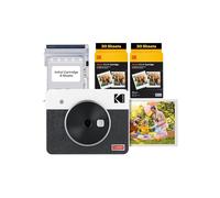 KODAK Mini Shot 3 Retro 4PASS 2-in-1 Instant Camera and Portable Photo Printer (7.6 x 7.6 cm) plus Package with 68 Sheets, White
