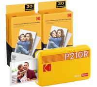 KODAK Mini 2 Retro 2x3 Portable Photo Printer, 4PASS, 38 Sheets, Yellow