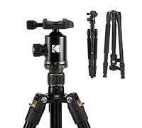 KODAK Photo Gear 63” Tripod & Monopod with 360° Ball Head | Premium Professional 2-in-1 Aluminum Camera Stand with Bluetooth Remote Control & Smartphone Adapter | Compact & Portable for Work & Travel