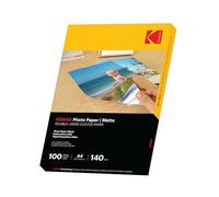 KODAK Photo Paper A4 (Double-Sided Matte 140gsm - 100 Sheets) Premium Photographic Paper, Universally Compatible with All Inkjet Printers, Perfect Printing for HP, Epson, Canon (Size 210 x 297mm)