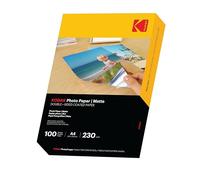 KODAK Photo Paper A4 (Double-Sided Matte 230gsm - 100 Sheets) Premium Photographic Paper, Universally Compatible with All Inkjet Printers, Perfect Printing for HP, Epson, Canon (Size 210 x 297mm)