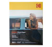KODAK Photo Paper Gloss 8.5"x11", 50 count, 48lb-180g/m2 weight, 6.5 mil thickness (41182-3510-188)