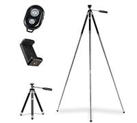 KODAK PhotoGear 42” Tripod | 8-Section Aluminum Stainless Steel Tripod w/Bluetooth Remote, Telescoping Leg-Lock Height Adjustment, 360° Ball Head, Rubber Feet, Smartphone Adapter E-Guide & Carry Case , Black