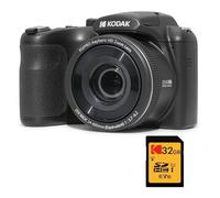 KODAK Pixpro Astro Zoom AZ255 + SD Memory Card 32 GB - 16 MP Digital Bridge Camera, 25X Zoom, 1080p HD Video, 24 mm Wide Angle, 3 LCD Screen, AA Battery - Black