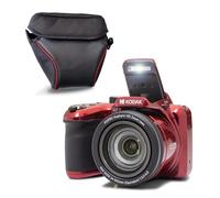 KODAK Pixpro Astro Zoom AZ405 + Protective Case - Digital Camera Bridge, X40 Zoom, 24 mm Wide Angle, 20 Megapixels, LCD 3, Full HD 1080p Video, OIS, AA Battery - Red