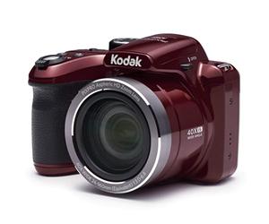 KODAK Pixpro AZ401 - 16 Megapixel Digital Bridge Camera, Video Recording, 24mm Wide Angle, 7.6 cm LCD Screen, 180° Panorama - Red