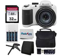 Kodak PIXPRO AZ405 Digital Camera (White) Bundle with 32GB SD Memory Card + Case + Memory Card Wallet + Batteries + Accessories (8 Items)