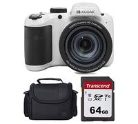 Kodak PIXPRO AZ405 Digital Camera (White) Bundle with 64GB Memory Card + Camera Case (3 Items)