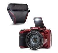 KODAK Pixpro AZ425 20MP Bridge Camera with 42x Optical Zoom + Protective Case - Full HD 1080P Video, 24mm Wide Angle, Stabilizer, 3" LCD Screen - Red