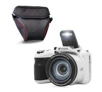 KODAK Pixpro AZ425 20MP Bridge Camera with 42x Optical Zoom + Protective Case - Full HD 1080P Video, 24mm Wide Angle, Stabilizer, 3" LCD Screen - White