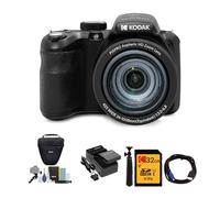 KODAK PIXPRO AZ425 Astro Zoom 20MP Digital Camera (Black) Bundle with 32GB SD Card, Holster Case and Accessory Kit, Battery and Charger Kit, Cable, and Tripod (6 Items)