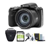 Kodak PIXPRO AZ425 Astro Zoom 20MP Digital Camera with 42X Optical Zoom (Black) Bundle with 64GB SD Card and Accessory Kit (3 Items)