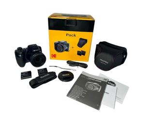 KODAK PIXPRO AZ528 Digital Camera Pack (Blue) - Includes Two Batteries and a Bag