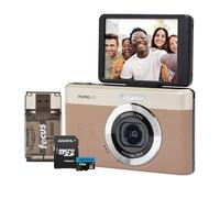 KODAK PIXPRO C1 13MP, 1080p Digital Camera (Brown) Bundle with 32GB MicroSD Card and Card Reader (3-Items)