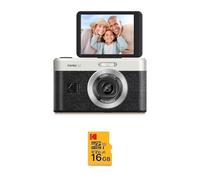 Kodak Pixpro C1 Compact Camera 13MP BSI CMOS, 4X Zoom, 2.8" LCD Screen, LED Flash, Battery - Black + 16GB Class 10 MicroSDHC Card