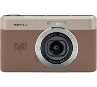 KODAK Pixpro C1 - Ultra-Compact Digital Camera | 13MP BSI CMOS, 4X Zoom, 2.8" LCD Screen, LED Flash - Marron