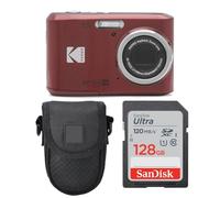 Kodak PIXPRO FZ45 Digital Camera + Point & Shoot Camera Case + Sandisk 128GB SDXC Memory Card