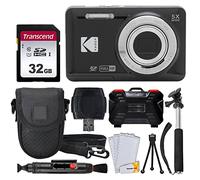 Kodak PIXPRO FZ55 Digital Camera (Black) + 32GB Memory Card + Point and Shoot Camera Case + Extendable Monopod + Lens Cleaning Pen + LCD Screen Protectors + Table Top Tripod - Ultimate Bundle