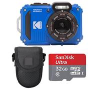 Kodak PIXPRO WPZ2 Digital Camera + Black Point & Shoot Case + 32GB microSDHC Card (Blue)