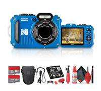 Kodak PIXPRO WPZ2 Digital Camera (Blue) | Waterproof, Shockproof & Dustproof Camera with 16MP Sensor, 1080p Video & 4X Optical Zoom | Travel & Outdoor use + 2X 32GB Card + Vlogger Tripod + Bag + More