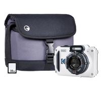 Kodak PIXPRO WPZ2 Waterproof 16MP 4x Zoom Tough Compact Camera - White (Camera + 32GB SanDisk SD Card + Case)