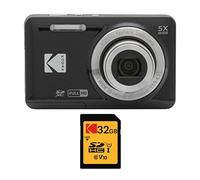 Kodak PIXPRO Zoom FZ55 Digital Camera (Black) with 32GB Class 10 UHS-I U1 SDHC Memory Card Bundle (2 Items)