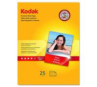 Kodak Premium Photo Paper for Inkjet Printers, Gloss Finish, 8.5 mil Thickness, 25 Sheets, 8.5” x 11” (8689283)