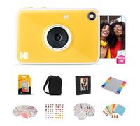 Kodak Printomatic+ Full-Color Instant Print Digital Camera, Zink 2x3" (5.1x7.5 cm) Sticky-Back Photo Paper, 5MP, Portable, Creative Fun Gift for Birthday, Christmas, Holiday, Gold, Gift Bundle