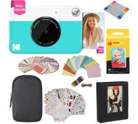 KODAK Printomatic Instant Camera (Blue) Gift Bundle + Zink Paper (20 Sheets) + Case + 7 Sticker Sets + Markers + Photo Album