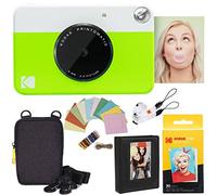 KODAK Printomatic Instant Camera (Green) Deluxe Bundle + Zink Paper (20 Sheets) Case - Photo Album