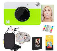 KODAK Printomatic Instant Camera (Green) Gift Bundle + Zink Paper (20 Sheets) + Case + 7 Sticker Sets + Markers + Photo Album