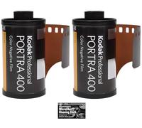 Kodak Professional Portra 400 Color Negative Film (35mm Roll Film, 36 Exposures) - 2 Pack with Cleaning Cloth
