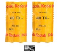 Kodak Professional Tri-X 400 Black and White Negative Film (120 Roll Film, 2-Pack) with Microfiber Cloth