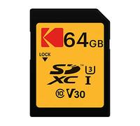 Kodak SD 64GB UHS-I U3 V30 Ultra | 64GB Storage Capacity, Up to 95MB/s Read Speed, Up to 85MB/s Write Speed, For 4K Ultra HD video recording & high, Write &