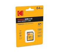Kodak SD Card 64GB UHS-I U1 V10 SDHC/XC Memory Card - Max Read Speed 85MB/s Max Write Speed 25MB/s Max - Full HD Video and Photos Storage - SD Card