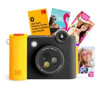 KODAK Smile+ 2-in-1 Digital Instant Camera & Wireless Bluetooth Photo Printer, 10MP, Special-Effect Rotating Lens, Zink 2x3" (5.1x7.5 cm) Sticky-Back Photos, Print via App from Smart Devices, Black