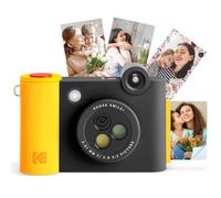KODAK Smile+ 2-in-1 Digital Instant Camera & Wireless Bluetooth Photo Printer, 10MP, Special-Effect Rotating Lens, Zink 2x3" (5.1x7.5 cm) Sticky-Back Photos, Print via App from Smart Devices, Black