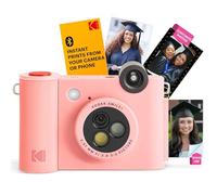 KODAK Smile+ 2-in-1 Digital Instant Camera & Wireless Bluetooth Photo Printer, 10MP, Special-Effect Rotating Lens, Zink 2x3" (5.1x7.5 cm) Sticky-Back Photos, Print via App from Smart Devices, Pink