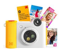 KODAK Smile+ 2-in-1 Digital Instant Print Camera & Wireless Bluetooth Photo Printer - 10MP, Special-Effect Rotating Lens, Zink 2x3 Inch Sticky-Back Photos, Print via Fun App from Smart Devices - White
