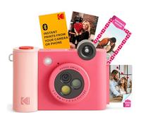 KODAK Smile+ 2-in-1 Digital Instant Print Camera & Wireless Bluetooth Photo Printer -10MP, Special-Effect Rotating Lens, Zink 2x3 Inch Sticky-Back Photos, Print via Fun App from Smart Devices -Fuchsia