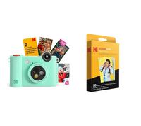 KODAK Smile+ 2-in-1 Digital Instant Print Camera & Wireless Bluetooth Photo Printer + KODAK 2"x3" Premium Photo Paper (50 Sheets)