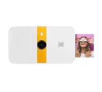 KODAK Smile Instant Print Digital Camera ? Slide-Open 10MP Camera w/2x3 ZINK Printer, Screen, Fixed Focus, Auto Flash and Photo Editing ? White/Yellow