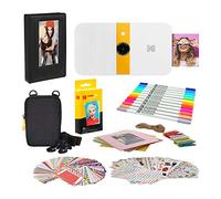 KODAK Smile Instant Print Digital Camera (White/Yellow) Photo Frames Bundle with Soft Case