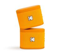 Kodak SOUNDBRIX 2-Pack Portable Wireless Speakers - Connects up to 100 Speakers - Magnetic Dock and Powerful 5W Sound - 3 Hours of Battery Life - Orange