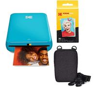 KODAK Step Instant Photo Printer With Bluetooth/NFC, ZINK Technology App for iOS & Android (Blue) Go Bundle