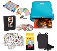 KODAK Step Instant Photo Printer With Bluetooth/NFC, ZINK Technology & KODAK App for iOS & Android (Blue) Gift Bundle