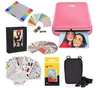 KODAK Step Instant Photo Printer With Bluetooth/NFC, ZINK Technology & KODAK App for iOS & Android (Pink) Gift Bundle