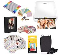 KODAK Step Instant Printer | Wireless Mobile Photo Printer with ZINK Zero Ink Technology & KODAK App for iOS & Android (White) Gift Bundle, 2x3